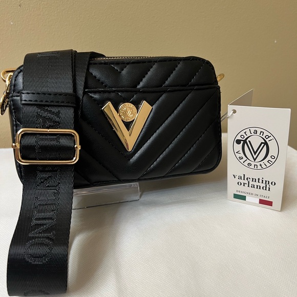 Valentino Orlandi Handbags - Valentino Orlandi Double Zipper quilted Crossbody NWT
